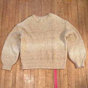 a new day cream Textured Crew Neck Sweater
